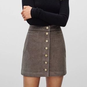 Wilfred free corduroy button skirt